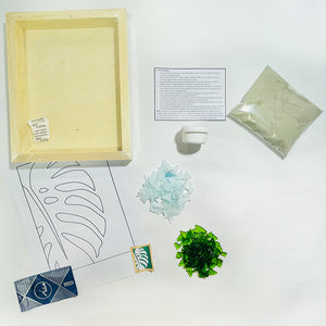 Manualidades: Kit para armar mosaico con vidrio, diseño tropical - Arte 1