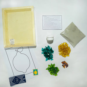 Manualidades: Kit para armar mosaico con vidrio, diseño frutales - Limón