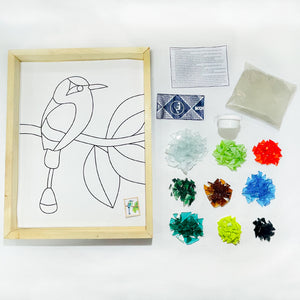 Crafts: Mosaic assembly kit with glass, patriotic design - Torogoz